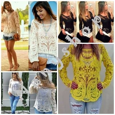Blusa Renda em Guipir